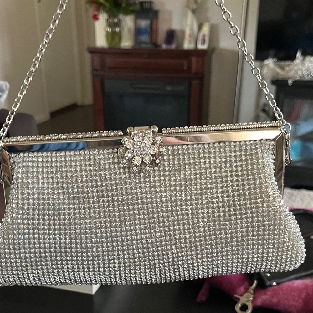 Elegant Silver Evening Clutch